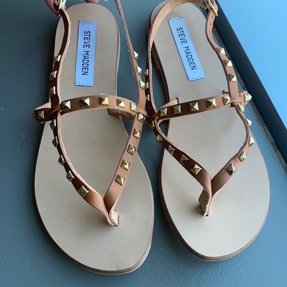Studded Leather Steve Madden Sandals - Picture 1 of 4